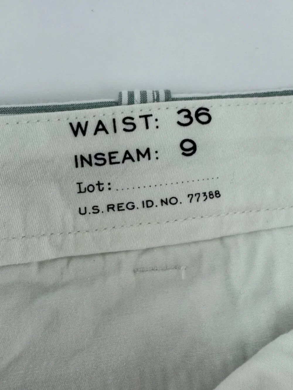 J. Crew Seersucker Shorts Green White Striped Men's Size 36 9